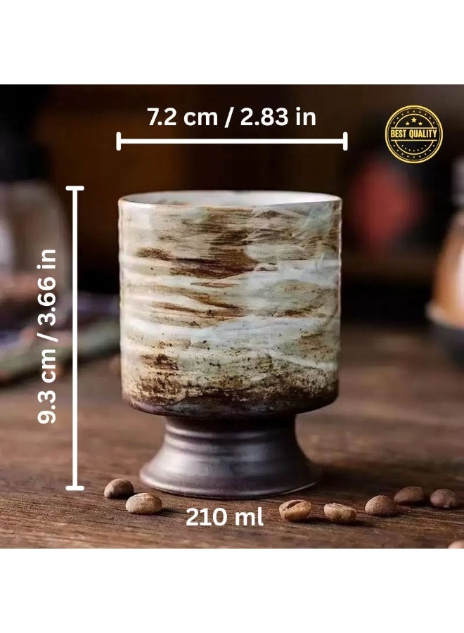 Clink Vintage Style Coffee Cup Creative Japanese Style High-foot Tea Cup Office Home Mug - Image 2